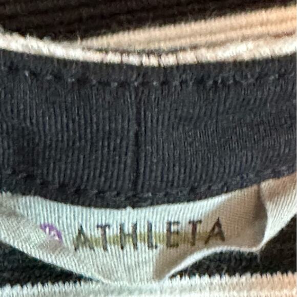 Athleta Athletic sporty black and white stripe short dress size small - Picture 4 of 4